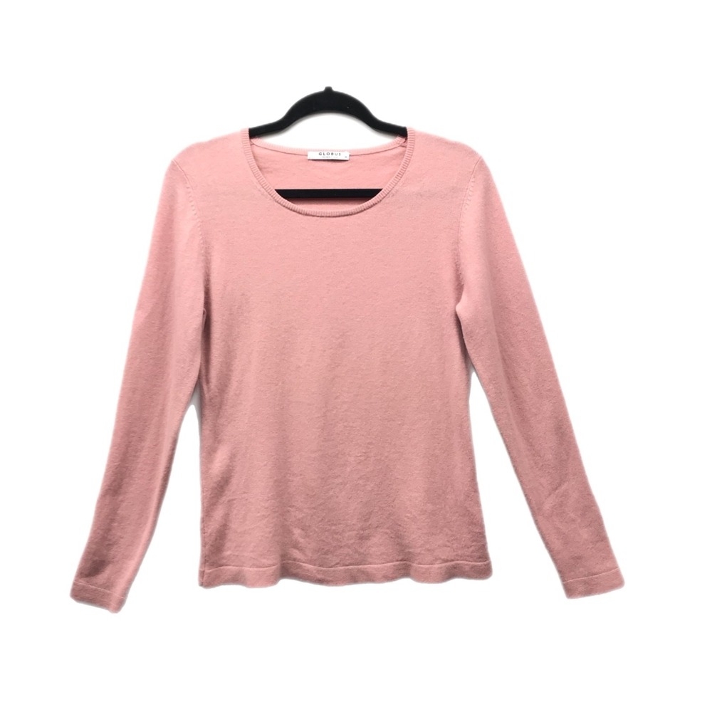 Globus Essentials Women's 100% Cashmere Sweater Pink Pullover Soft & Cozy Size M